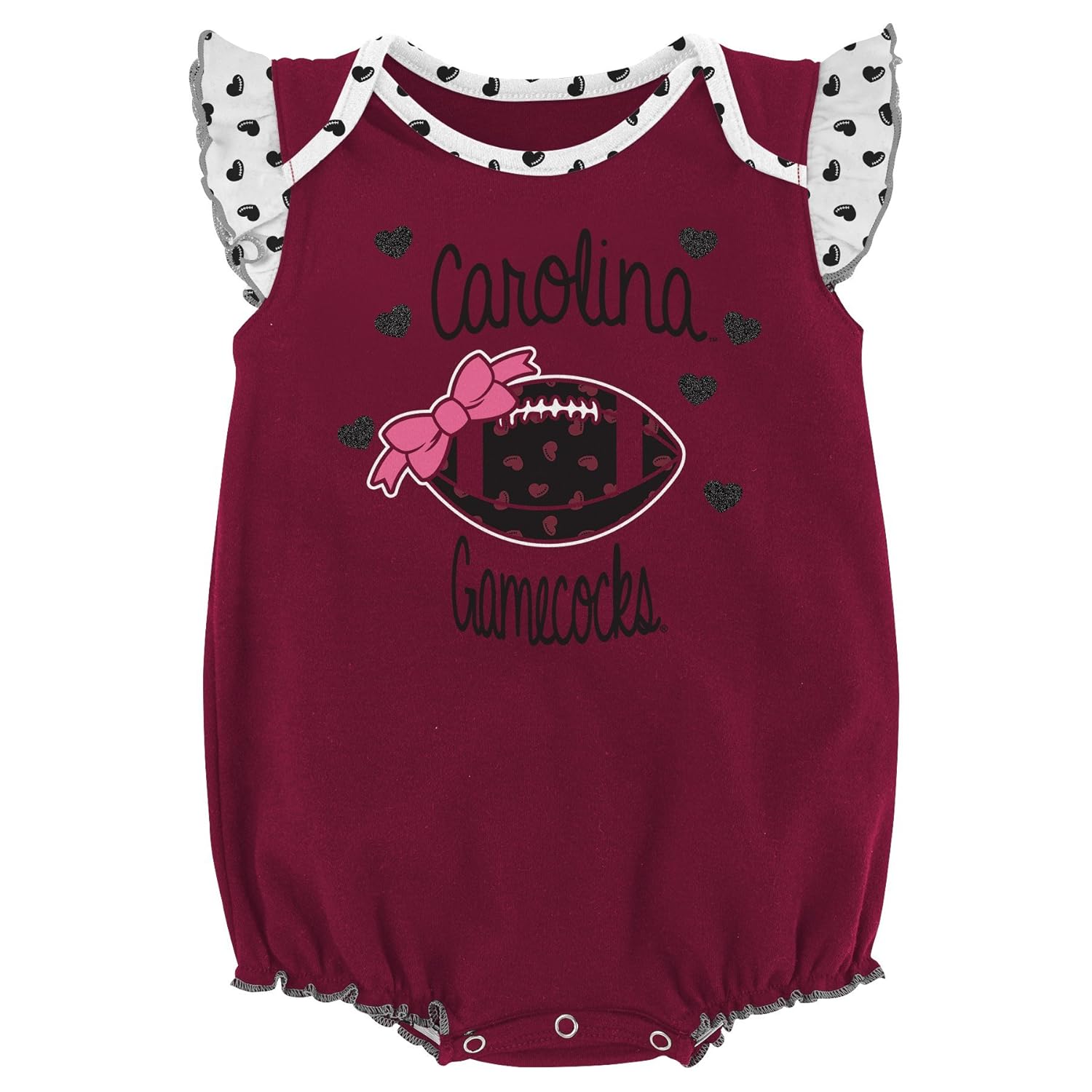 NCAA by Outerstuff NCAA boys Heart Fan 2 Piece Onesie Set