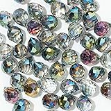 Crystal Beads, 50pcs Glass Beads, Assorted Crystal