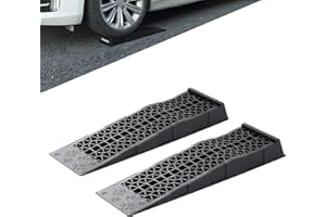 Donext Ramps Low Profile Plastic Car Service Ramps 3 Ton Truck Vehicle - 2 Pack