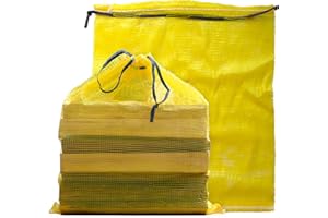 deebree Mesh Firewood Bags 22"×24" Crawfish Sacks, Firewood Bags for Selling, Onion Bag Storage Potato Sacks Mesh Wood Bag Bu