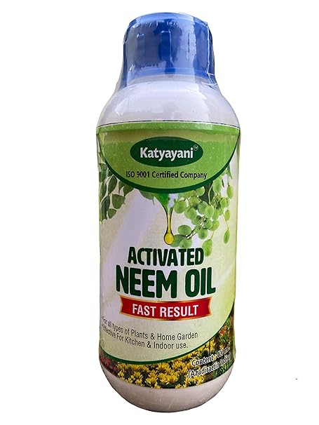 katyayani Activated Neem Oil for Plants Garden Kitchen Insect Spray Pest Control Organic Pesticide Fast Results 400ml