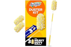 Swiffer Duster Heavy Duty 3 ft Extendable Handle Starter Kit with 3 Refills