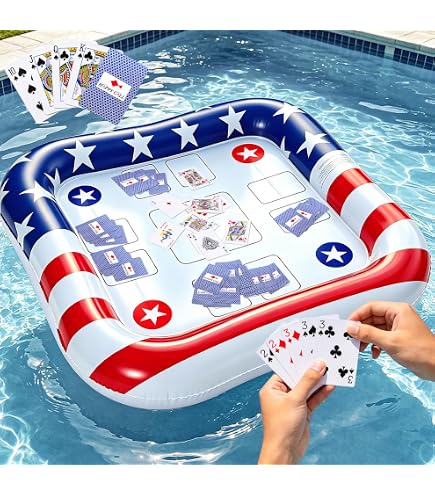 Table De Billard Flottante étanche – 100x100x6 Cm, Avec Jeu De Cartes, Pour Piscine, Lac Ou Plage