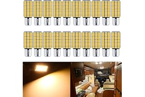 UNXMRFF - Super Bright Natural Warm White T10 921 922 912 LED Bulb for 12V RV Ceiling Dome Light/RV Interior Lighting/Travel Trailer/Camper/Boat (Pack of 20)