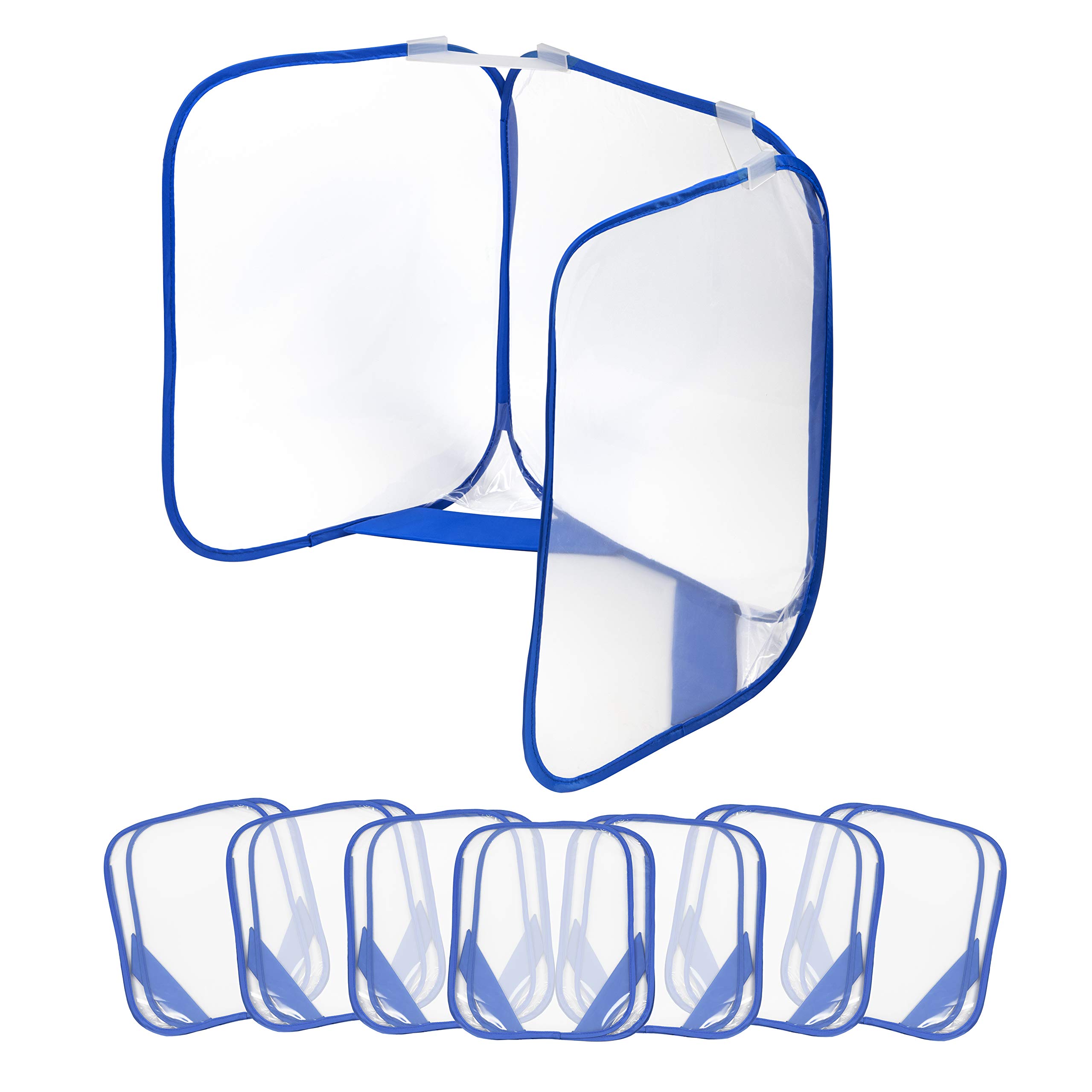 Buy Pack of 20 Clear Portable Classroom Sneeze Guard, Desktop Folding Protective Shield