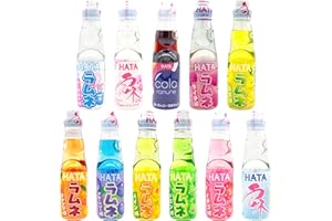 Snackathon Ramune Japanese Soda, Variety Pack (11 Flavors), 6.76 Ounce, 11 Bottles