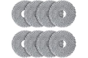 ANDONGO 8 Pack Mop Pads for Roborock QV 35A/Saros 10R/Q Revo/Qrevo S/Qrevo Pro/Qrevo Plus/Qrevo Master/Qrevo Slim/Qrevo Curv/Qrevo Edge Robot Vacuum Cleaner, Spin Cleaning Pads Replacement Accessories Set