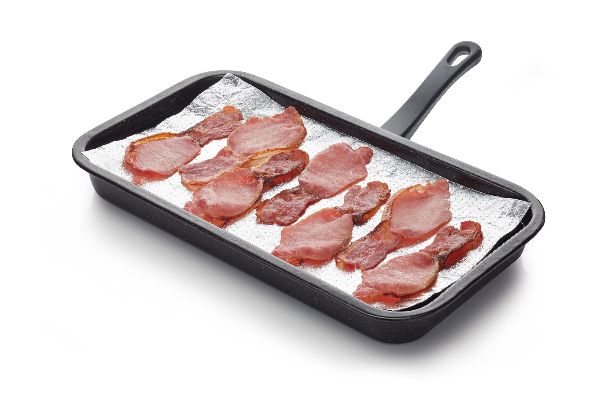 KitchenCraft Fat Absorbing Grill Pads/Oven Tin Liners, 35 x 2 cm (14" x 8") - Silver