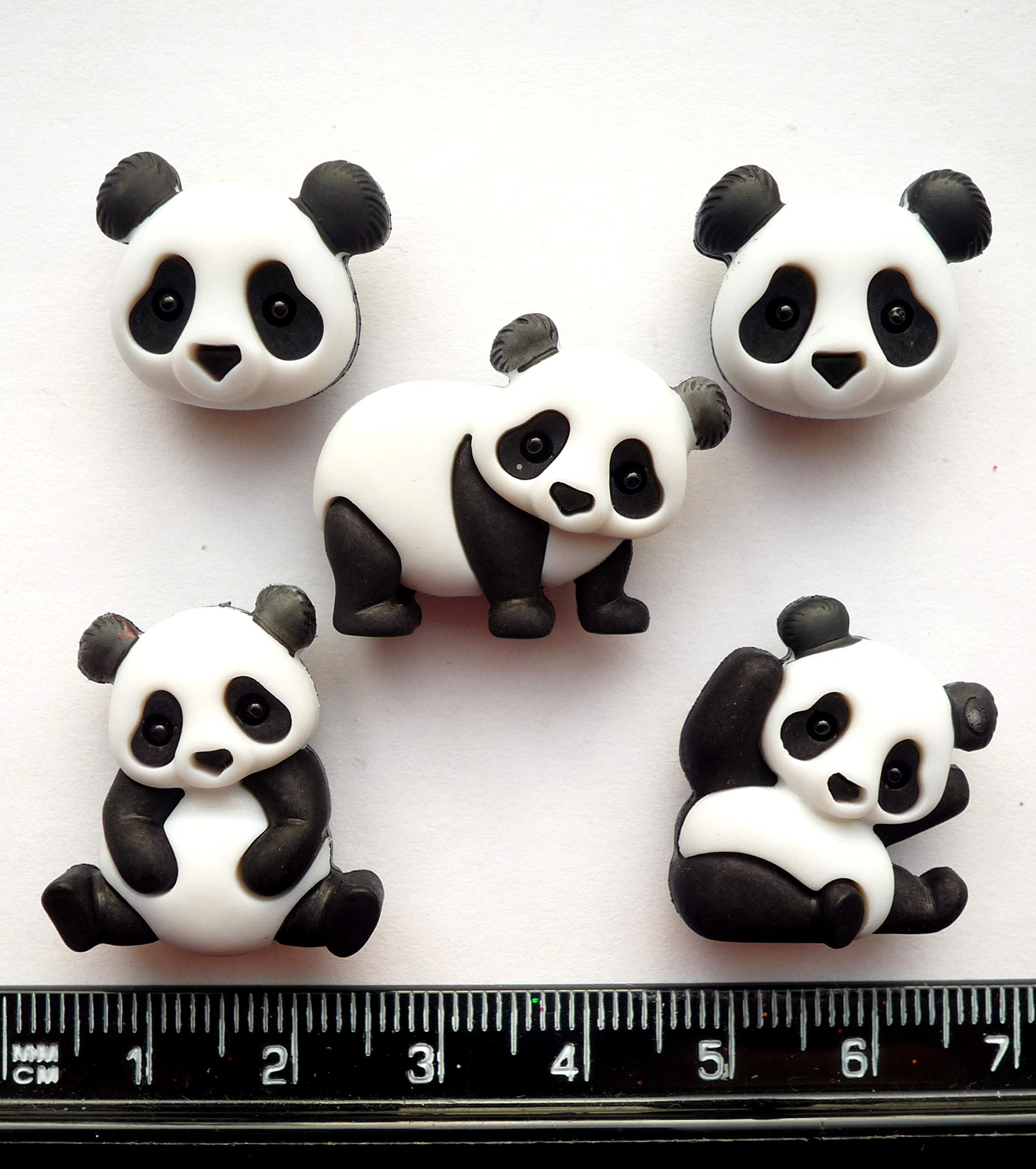 Panda Pals - Animal Jungle Zoo Novelty Craft Buttons by Dress It Up