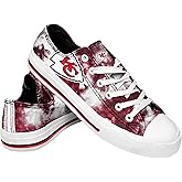 FOCO Kansas City Chiefs NFL Womens Low Top Tie Dye Canvas Shoes - 10