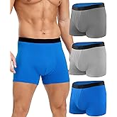 SUNCHIRI Men's Incontinence Underwear, 150 ML Absorbency Washable and Reusable Cotton Leakproof Protection Boxer Briefs 3 Pack (Multicolor, Large)