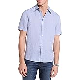 Michael Kors Mens Short Sleeve Linen Shirt