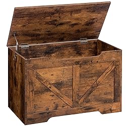 HOOBRO Storage Bench, 29.5” Retro Wooden Storage