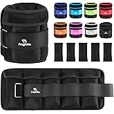 Fragraim Adjustable Ankle Weights 1-3/4/5/6/8/10/12/15/20 LBS Pair with Removable Weight for Jogging, Gymnastics, Aerobics, Physical Therapy