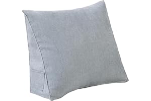Volple Wedge Pillow Bed Reading Pillow for Adults,Large Bed Backrest Pillow with Removable Cover,Supportive Triangular Back C