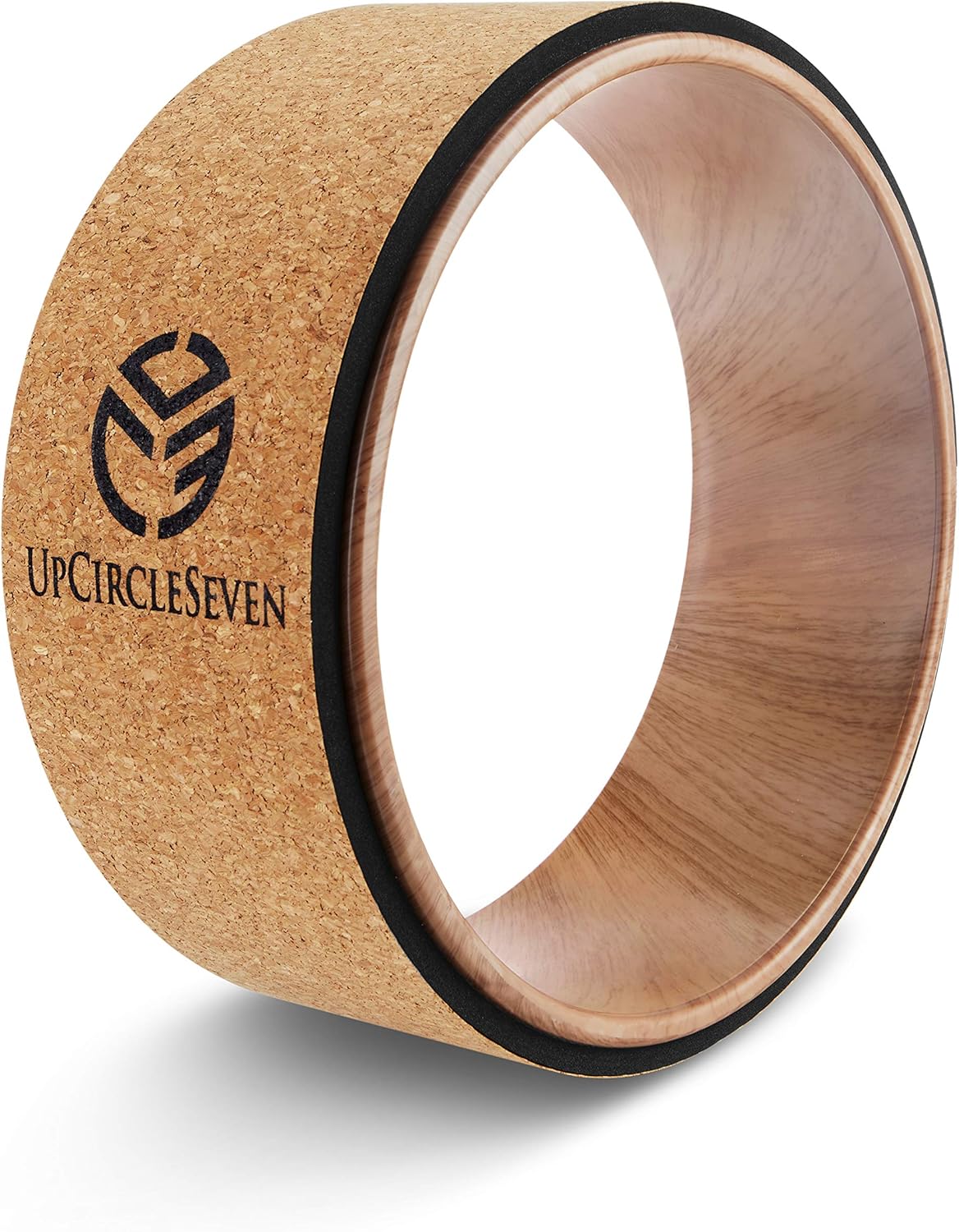 UpCircleSeven Cork Yoga Wheel - [Pro Series] Strongest & Most Comfortable Yoga Prop Wheel - Perfect for Back Pain Stretching & Backbends, 12 x 5 in (Wood) : Sports & Outdoors