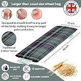 Amazing Health UNSCENTED Microwave Wheat Bag Turquoise Tartan 46cm Cotton view 2