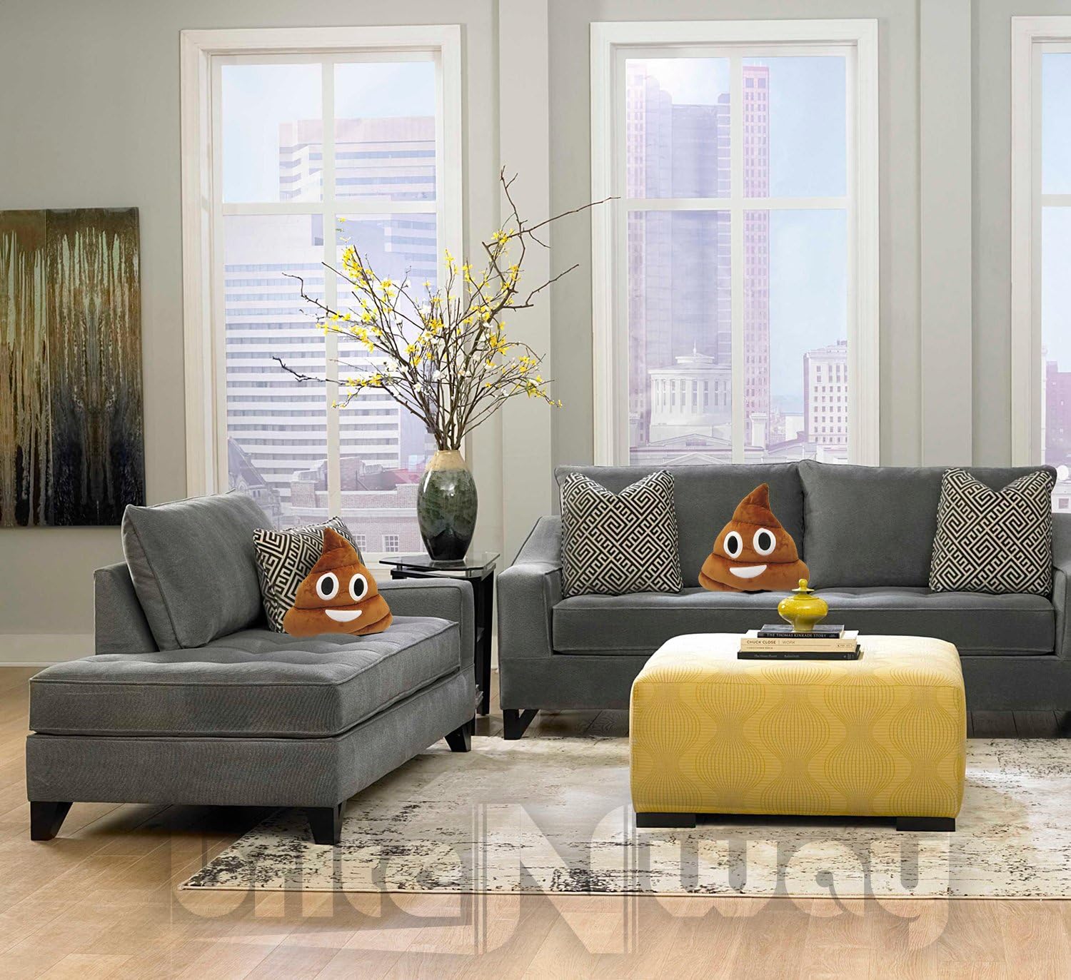 Emoji Cute Pillow Poop Face - Cartoon Brown Stuffed Soft Plush Very Comfortable and Funny - Perfect Fun Item for all Ages 14" (35cm): Home & Kitchen