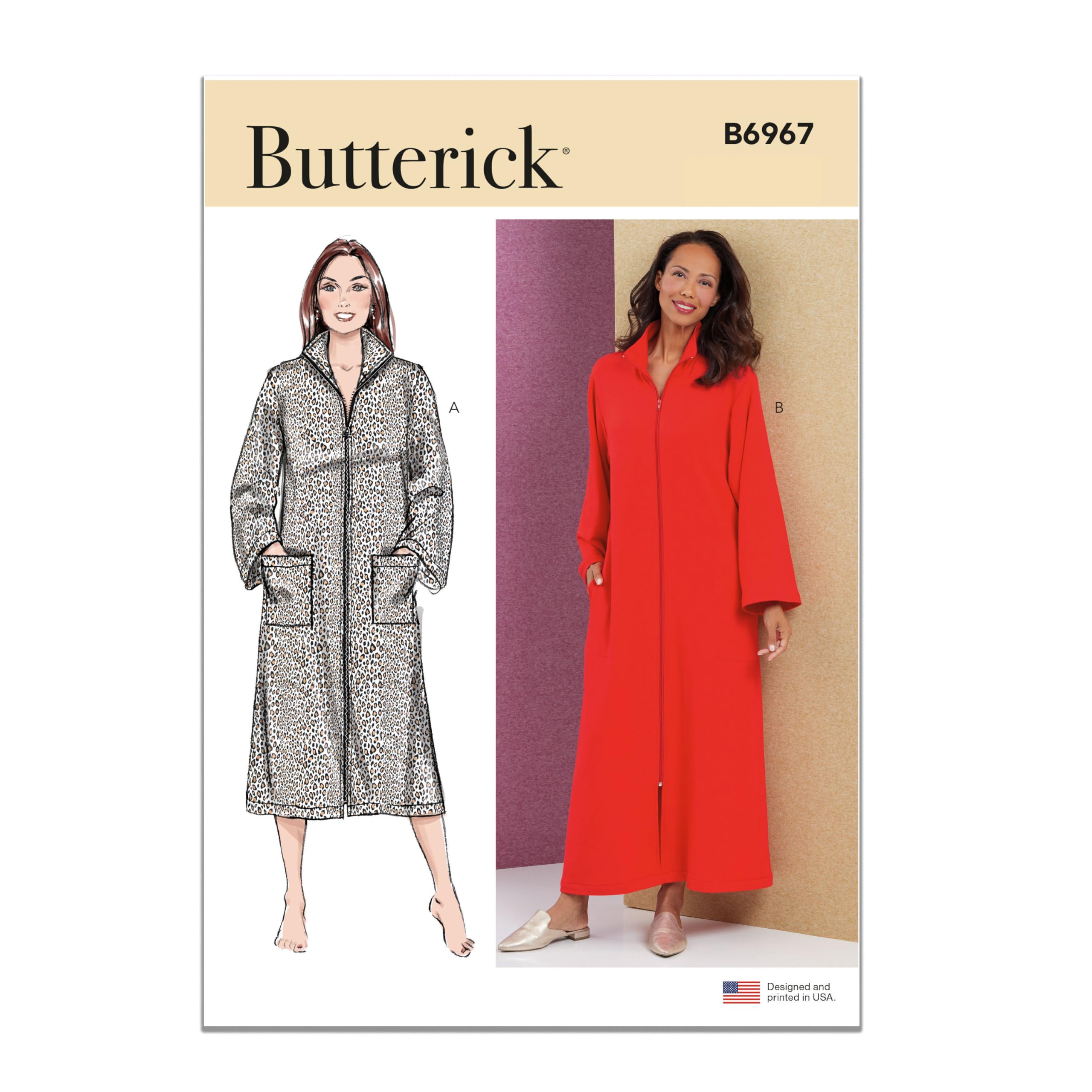 BUTTERICK B6967BB Misses' and Women's Robe BB (1X-5X)