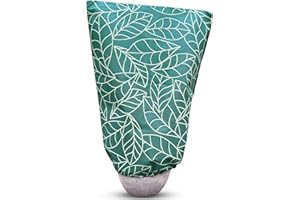 UB-STORE Plant Covers Freeze Protection 24"x32" in 4 Pack | Green Winter Frost Blankets for Outdoor Plants | Reusable Garden Cover Bags with Zipper Drawstring | Cold Weather Shrub Protection Cloth