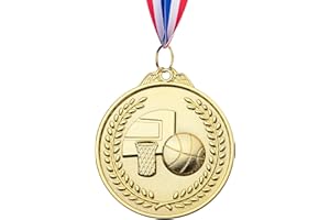 LZHZH 12 Pack Basketball Medals for Kids, Metals Gold Award Medals Suitable for Sports competitions Celebration and Party Favors