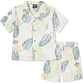 Hurley Baby and Toddler Boys' Short Sleeve Button Up Shirt and Shorts 2-Piece Outfit Set