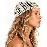 IcthyoStride Women’s Party hat, Sequin Headpiece,mesh Hair net Cap, 20s Flapper Hair Accessories, Glitter Knit Beanie