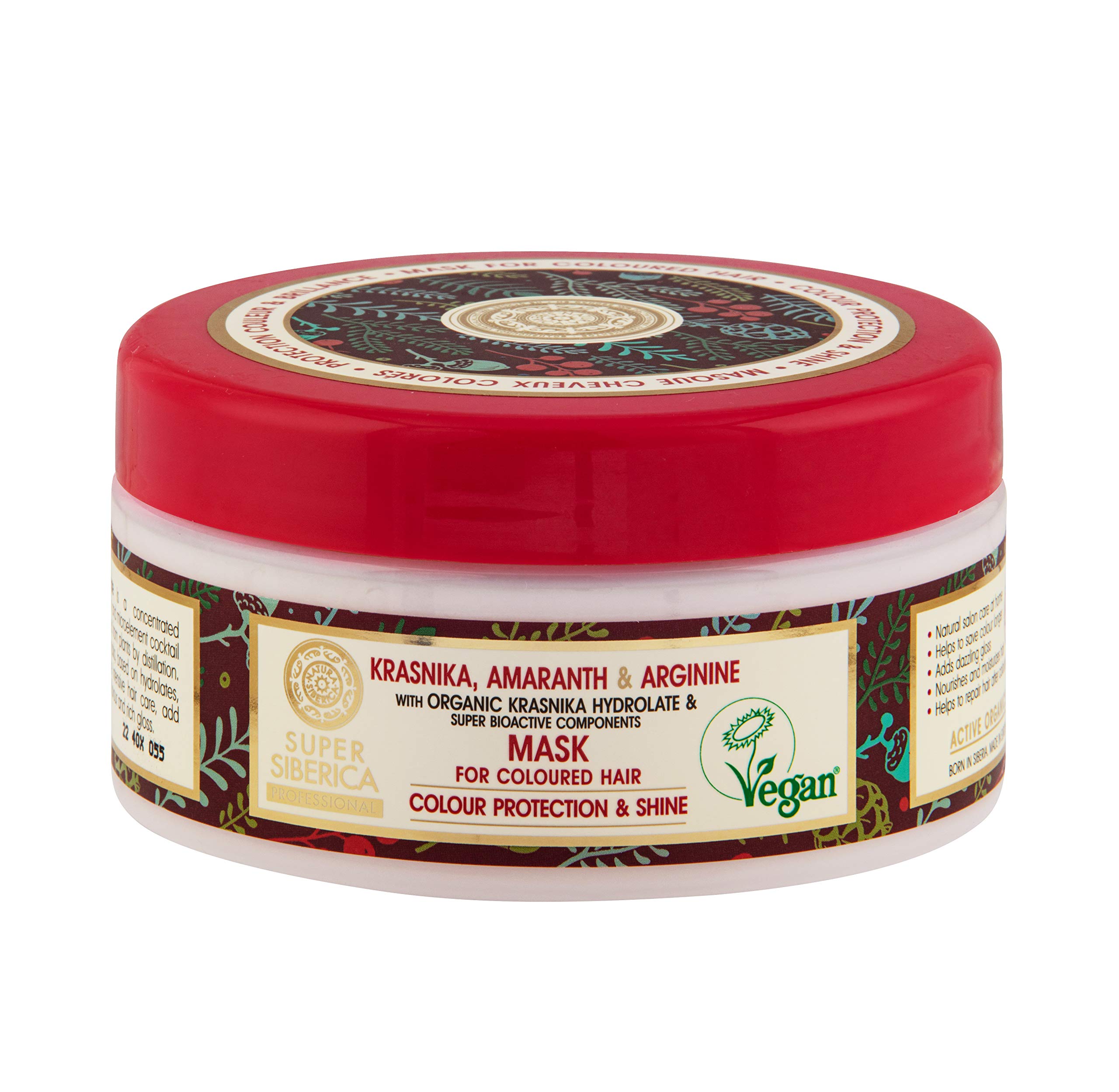 Natura Siberica Super Krasnika, amaranth & arginine. Mask for Coloured Hair, 300 ml