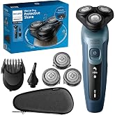 PHILIPS AquaTouch Wet &amp; Dry Electric Shaver for Men, Rechargeable Rotary Razor with ComfortCut Blades and Precision Trimmer 5D Flex Head-Packaging May Vary