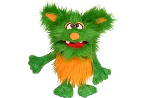 NATURE BOUND Living Puppets - Rocky The 16-Inch Green Friendly Monster, Plush Hand Puppet for Boys and Girls