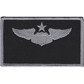 Senior Pilot Wings Collectible Novelty Patch Black and Silver