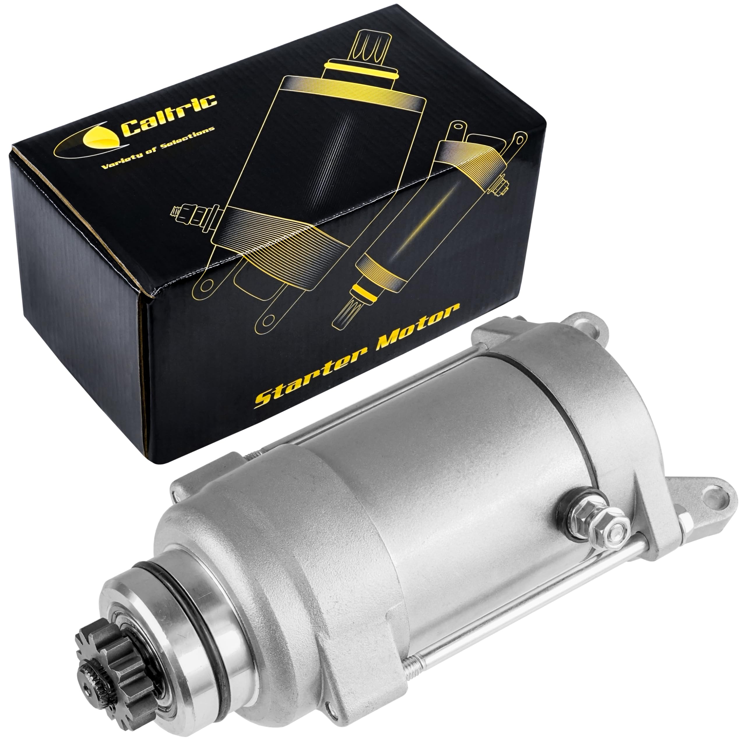 Photo 1 of Caltric Starter Compatible with Yamaha XVS11 XVS1100 V-Star 1100 / Classic/Custom/Silverado 1999-2009 5EL-81890-00-00 / 5EL-81890-01-00