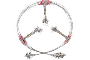 AGOOL Fishing Leaders Saltwater Tackle Surf Fishing Rigs with Swivel Snaps Beads High Strength Fishing Wire Leaders Gear Equipment for Lures Bait Hooks, 1Arm 2Arms & 3Arms