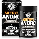 PMD Sports Methyl Andro with DHEA – Testosterone Booster for Lean Muscle Development & Strength – Enhances Weightlifting & Workout Performance - Dietary Supplement (90 Vegetarian Capsules)