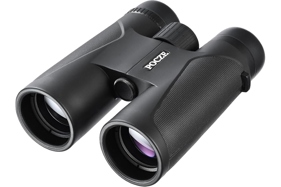 12x42 HD Binoculars for Adults High Powered, Super Bright BAK4 Prism arge View Binoculars with Clear Low Light Vision - Lightweight Waterproof Binocular for Bird Watching, Travel, Cruise, Hunting