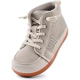 WateLves Toddler Little Kids Wide Barefoot Shoes Girls Boys Lightweight Boots Minimalist High Top Walking Shoes Breathable Comfort-Forward Ankle Support
