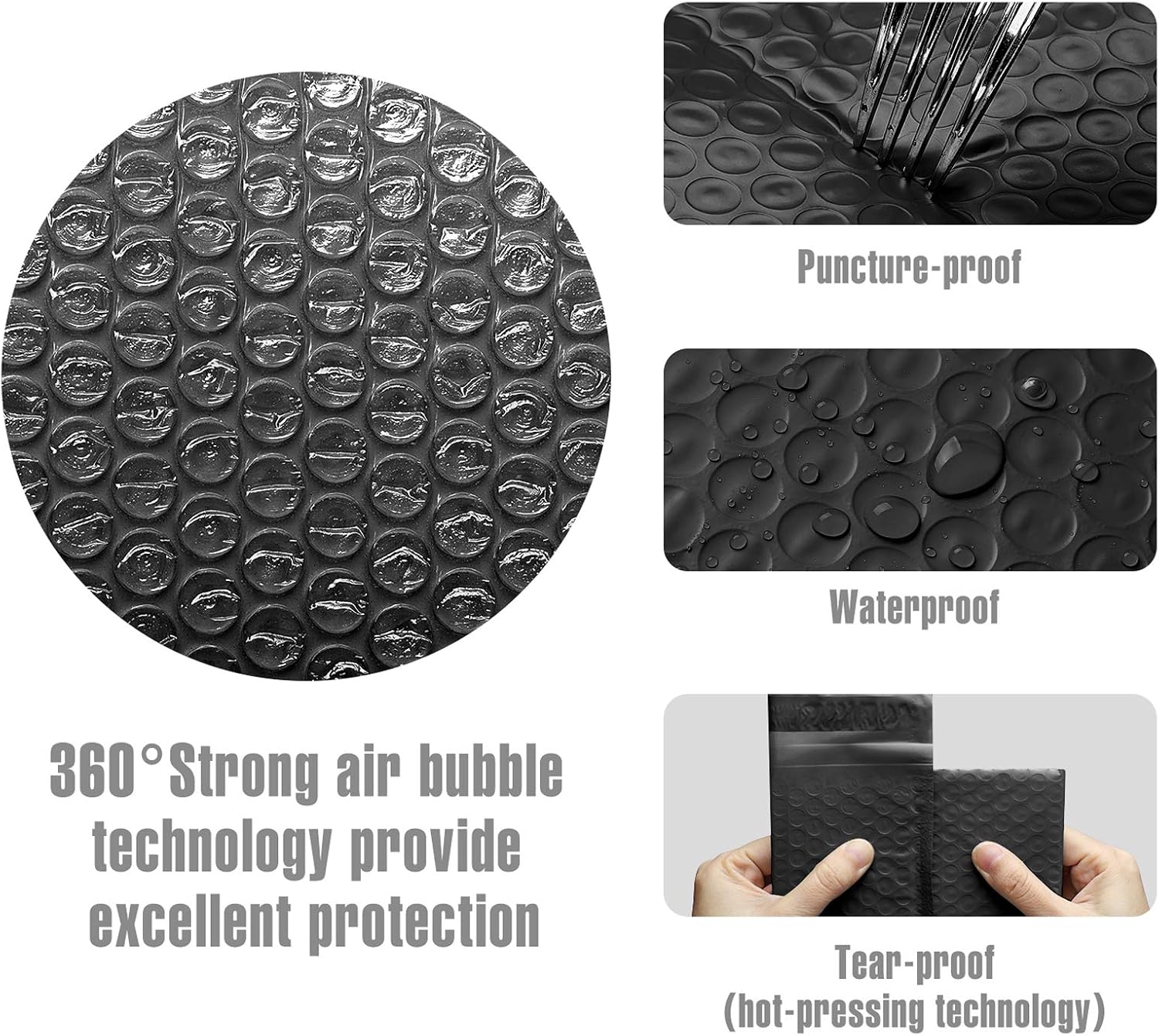 Fuxury Small Black Bubble Mailers 6x10 Self-Seal Shipping Bags 25 Pack, Poly Bubble Mailers, Packaging Bags, Mailing Bags, Padded Envelopes, Packaging for Small Business, Boutique, Accessories : Office Products