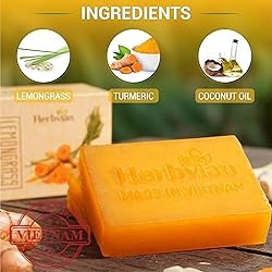 Herbvian 100% Natural Turmeric Soap Bar for Face