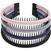STHUAHE4PC Multicolor Protection Resin Teeth Comb Hair Hoop Hairband Headband Hair Accessories by Beauty hair (Multi-colored-No.15)