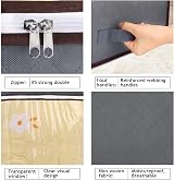 Budding Joy 6 Pack Underbed Storage 90L Large with Clear Window Grey view 5