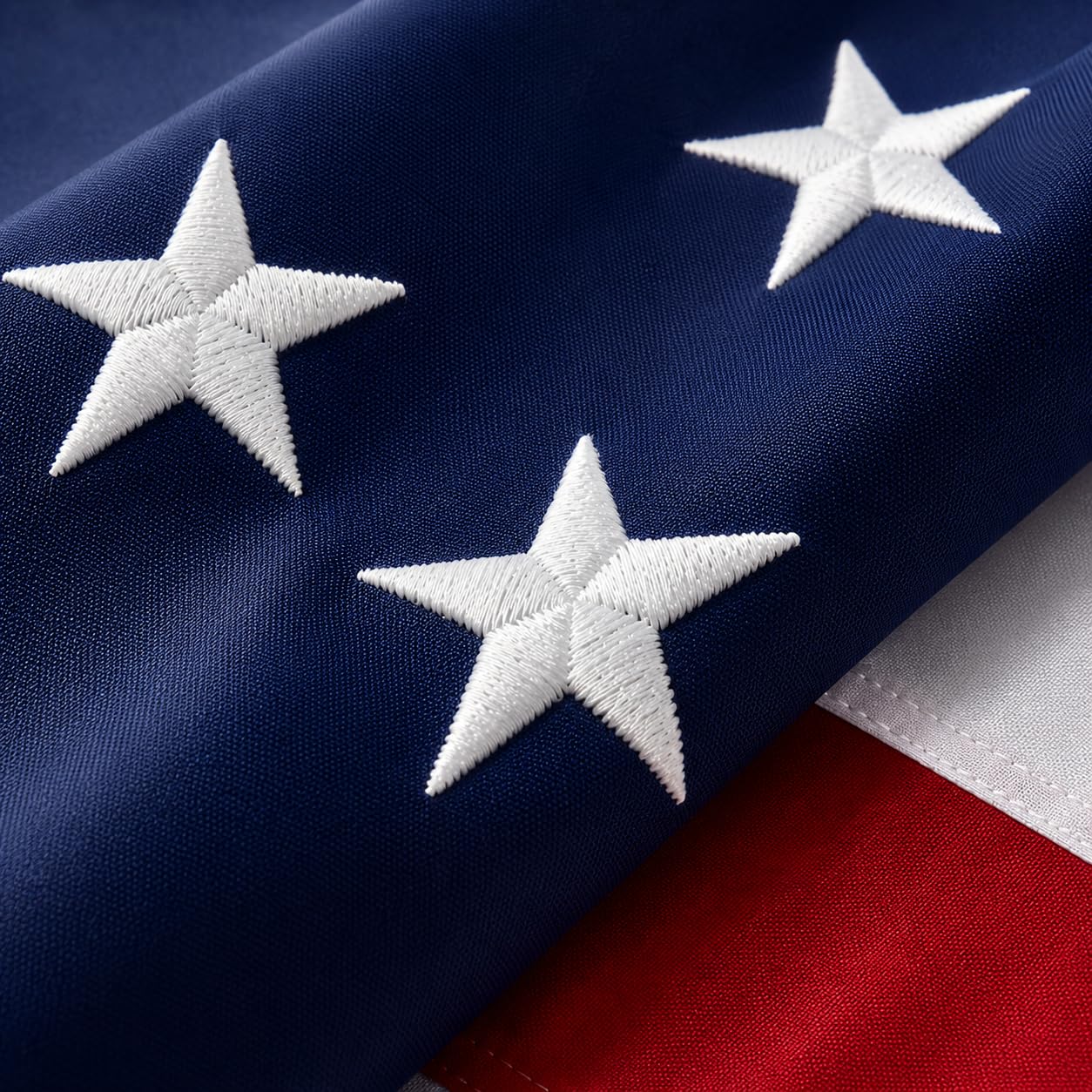 American Flags for Outside 3x5 FT, Spun Polyester Heavy Duty Outdoor USA Flag with Embroidered Stars and Sewn Stripes, Waterp