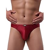 iKingsky Men's Shining Thong Underwear Soft Stretch T-back Mens Underwear Sexy Low Rise Under Panties