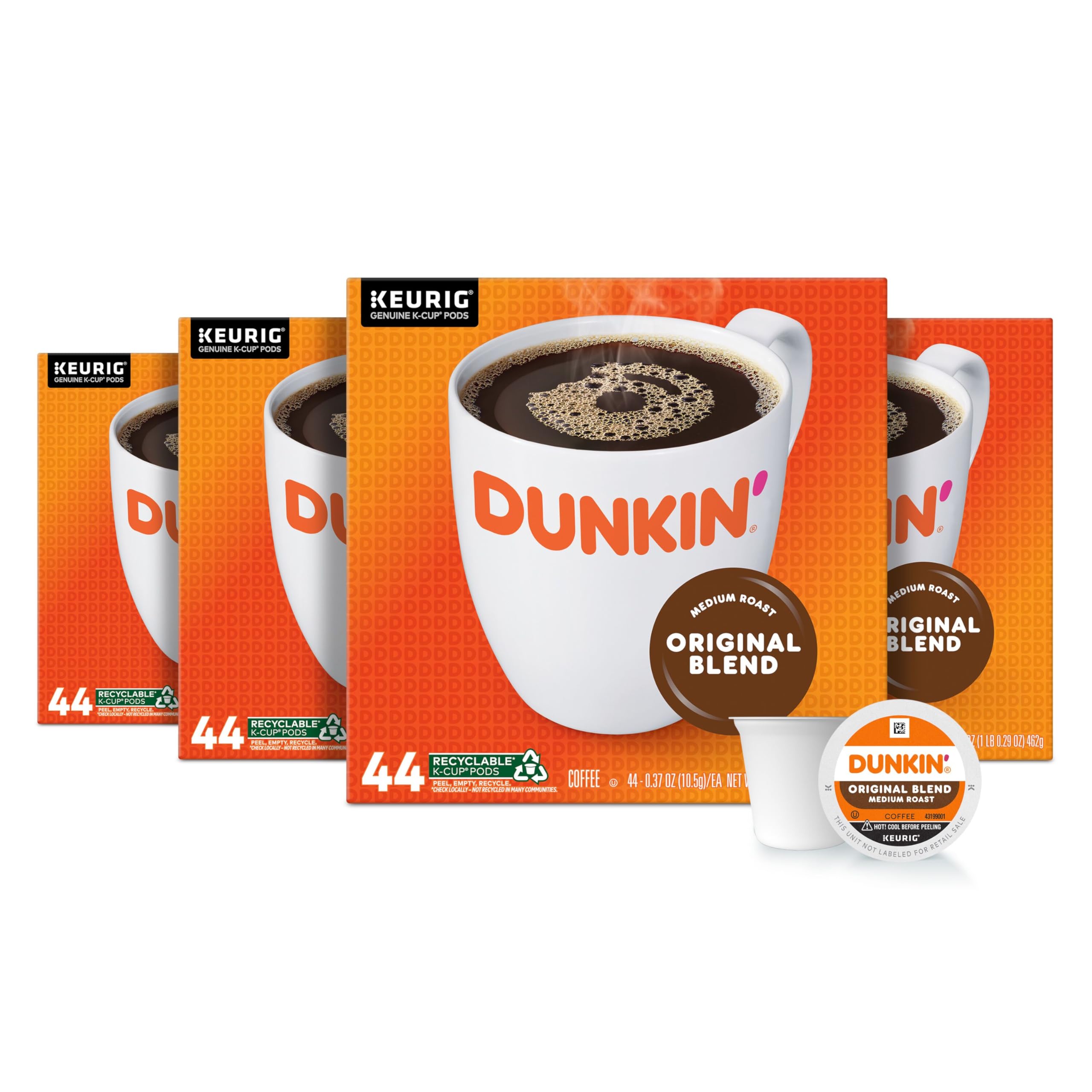 Dunkin' Original Blend Medium Roast Coffee, 176 Keurig K-Cup Pods Image