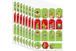 ONIBOGO 120 Pcs Christmas Gift Tags - Christmas Presents Stickers - Self Adhesive Christmas Gift Name Labels Gift Wrap -Christmas Wrapping Paper Stricker Holiday Decor (CCC)