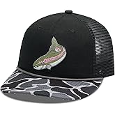 BASSDASH Camo Rope Trucker Hat Adjustable Embroidered Baseball Cap Mesh Back for Duck Deer Hunting Fly Fishing Camping