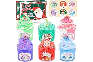 MERMAIDSLIME Christmas Slime Kit for Kids - 6 Pack Axolotl Slime with Butter, Cloud & Crunchy Jelly Cube Textures. Soft & Non-Sticky, Birthday Gifts, Xmas Stocking Stuffers & Party Favors for Girls and Boys