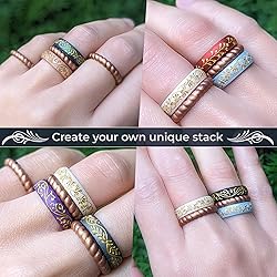 Knot Theory Filigree Silicone Ring - RoseGold with