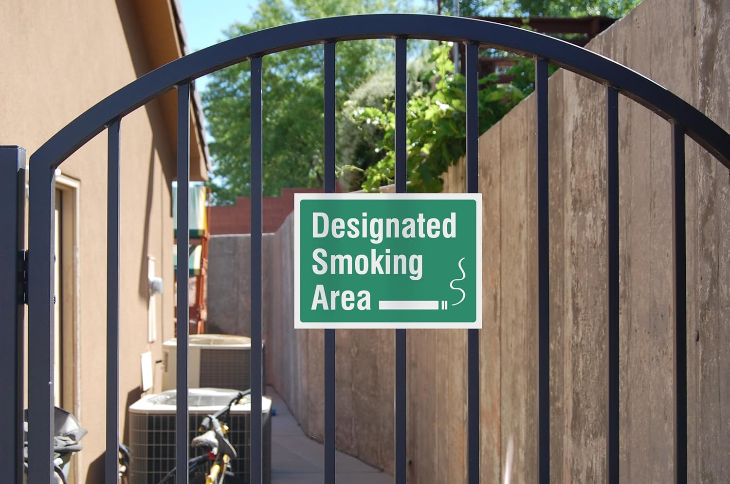 Large Smoker Zone Signage Designated Smoking Area Green Sign Smoke