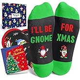 HAPPYPOP Christmas Socks for Boys Girls - Secret Santa Gifts Xmas Stocking for Kid with Card
