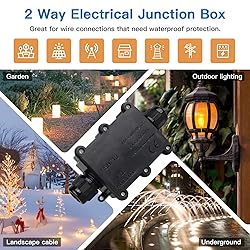 Helunsi 2 Pieces Waterproof IP68 External Junction